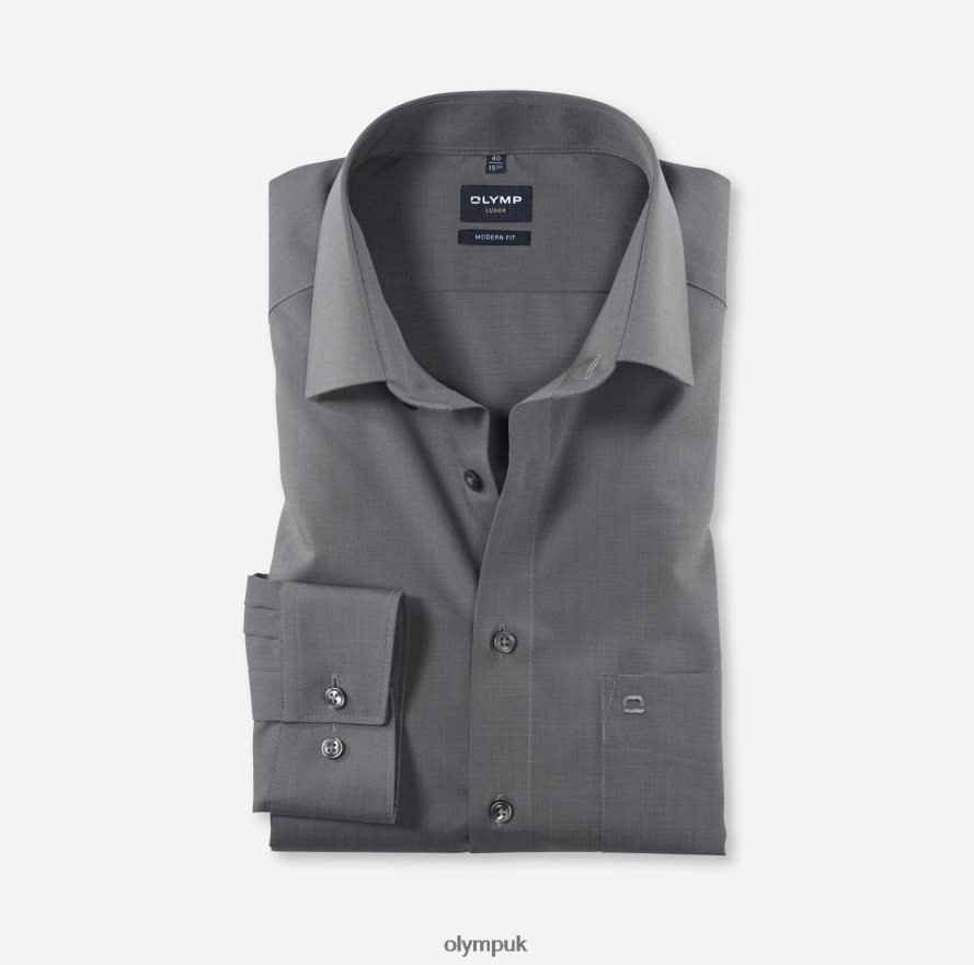 Clothing OLYMP Luxor Modern Fit, Business Shirt, New Kent, Medium Grey NZ22L1392