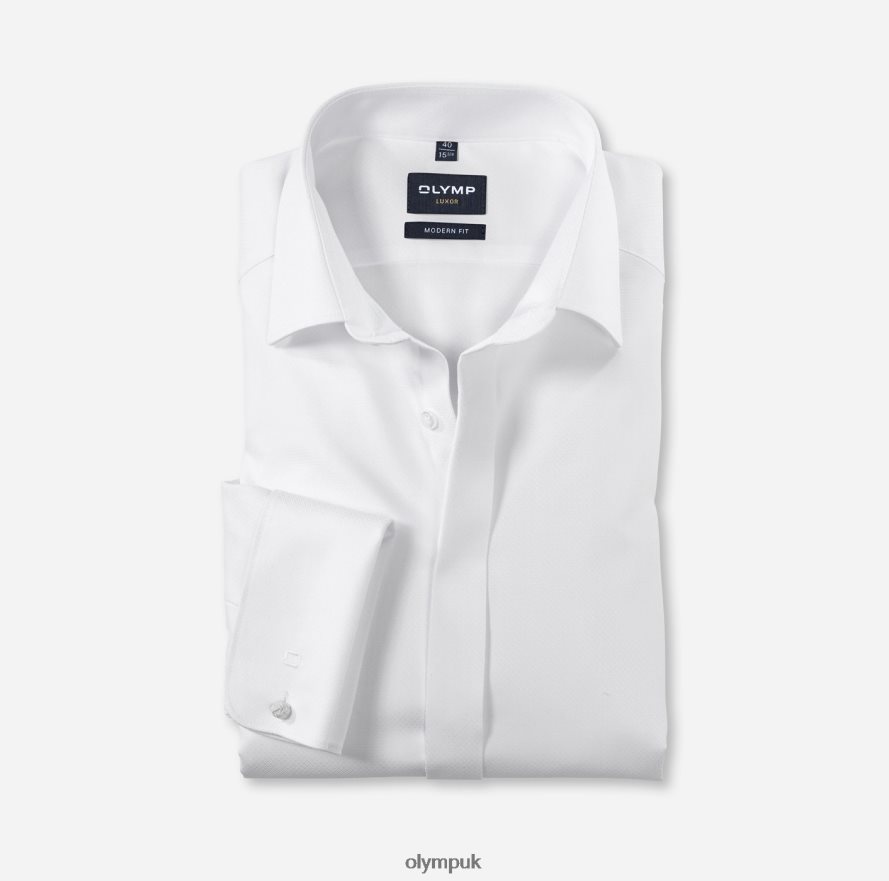 Clothing OLYMP Luxor Modern Fit, Business Shirt, New Kent, White NZ22L1005