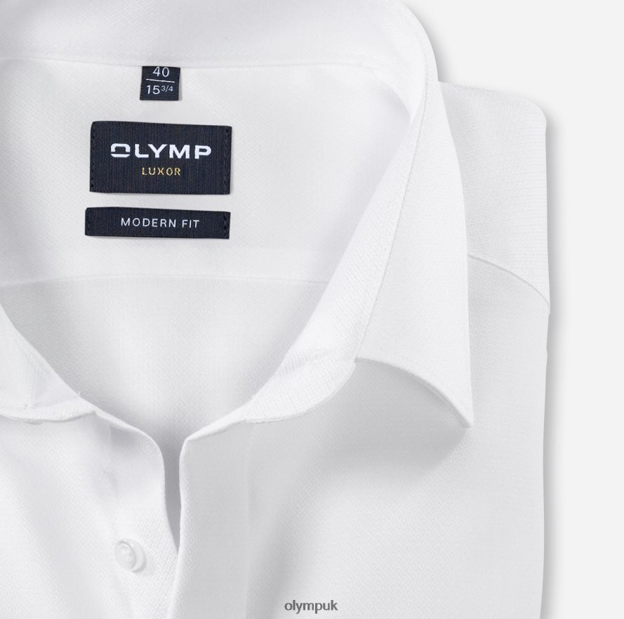 Clothing OLYMP Luxor Modern Fit, Business Shirt, New Kent, White NZ22L1005
