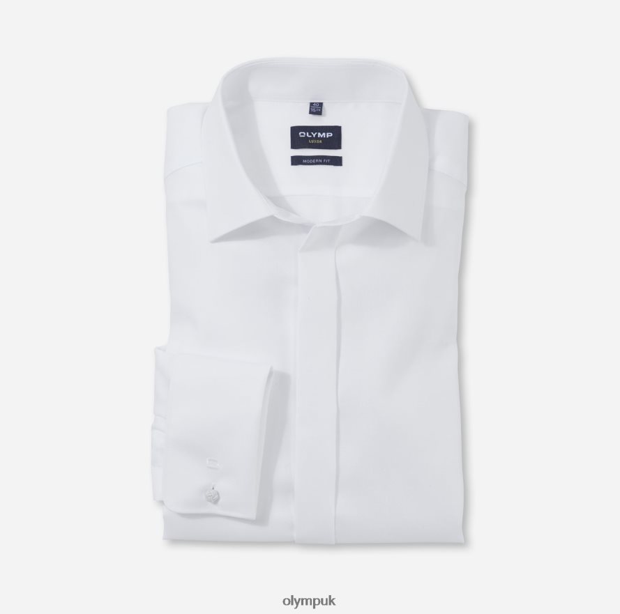 Clothing OLYMP Luxor Modern Fit, Business Shirt, New Kent, White NZ22L1372