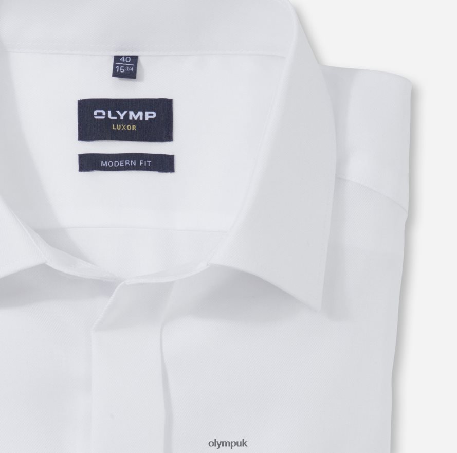 Clothing OLYMP Luxor Modern Fit, Business Shirt, New Kent, White NZ22L1372