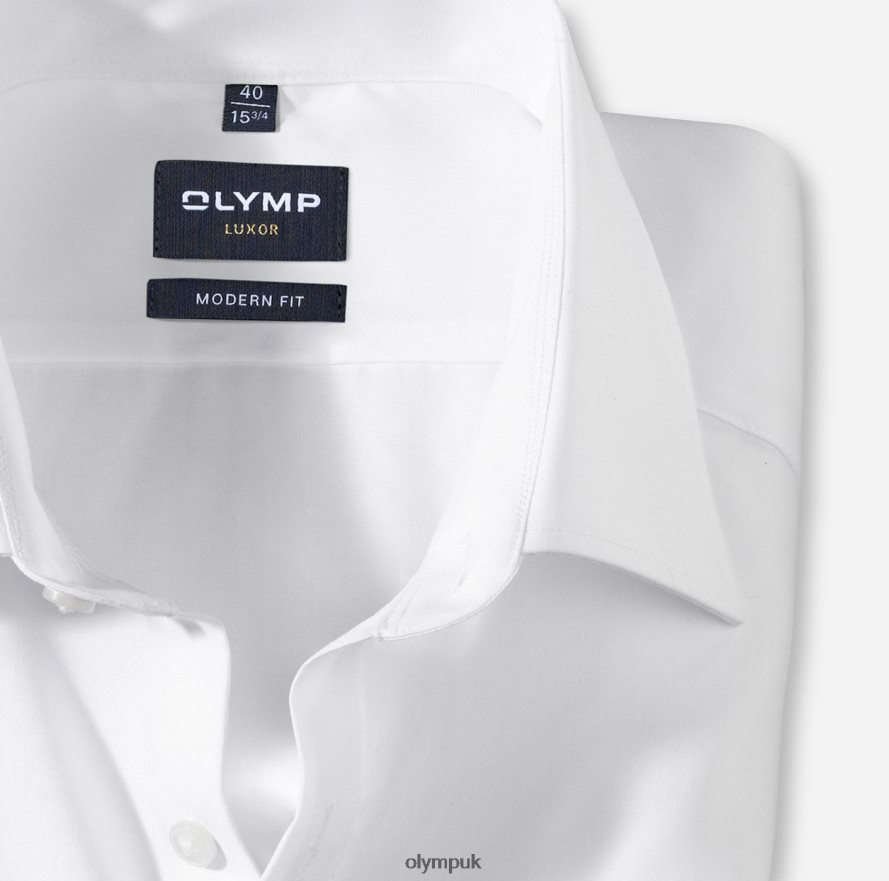 Clothing OLYMP Luxor Modern Fit, Business Shirt, New Kent, White NZ22L1374