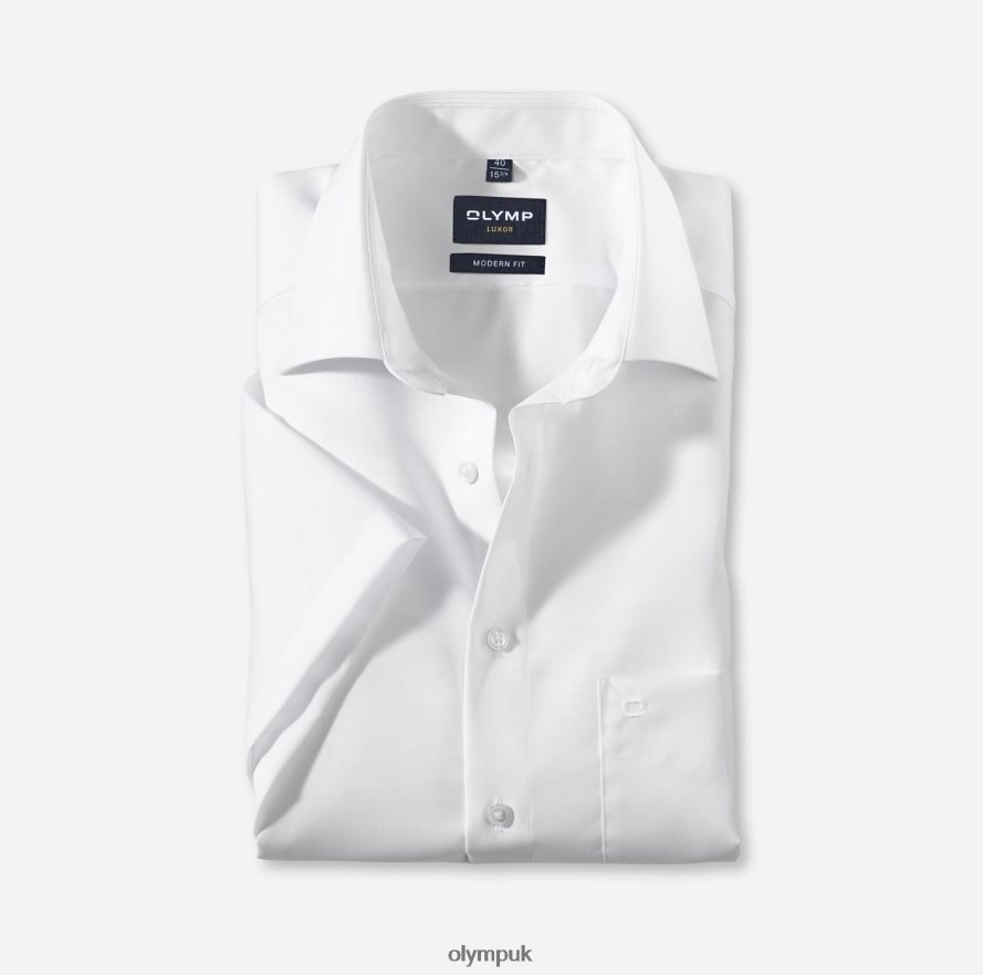 Clothing OLYMP Luxor Modern Fit, Business Shirt, New Kent, White NZ22L1376
