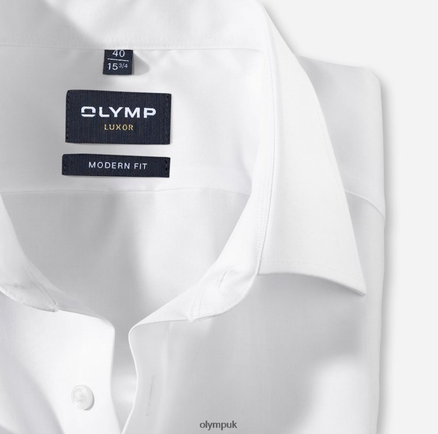 Clothing OLYMP Luxor Modern Fit, Business Shirt, New Kent, White NZ22L1376