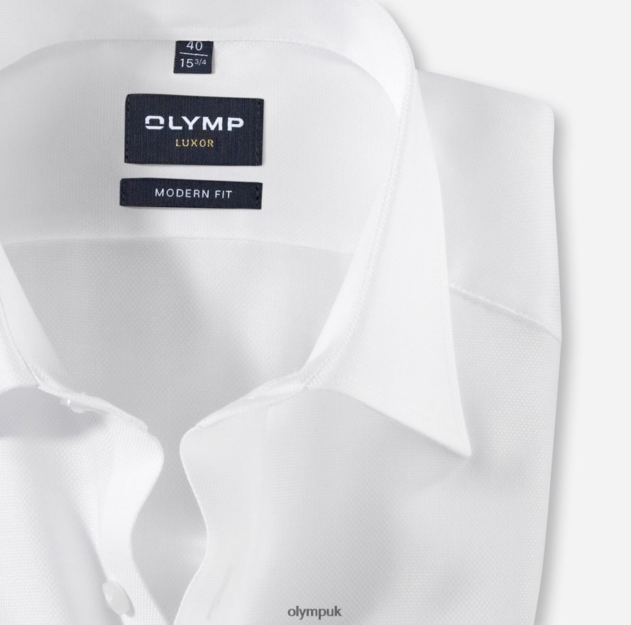 Clothing OLYMP Luxor Modern Fit, Business Shirt, New Kent, White NZ22L989