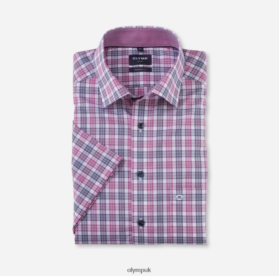 Clothing OLYMP Luxor Modern Fit, Business Shirt, Under Button-Down, Fuchsia NZ22L1156