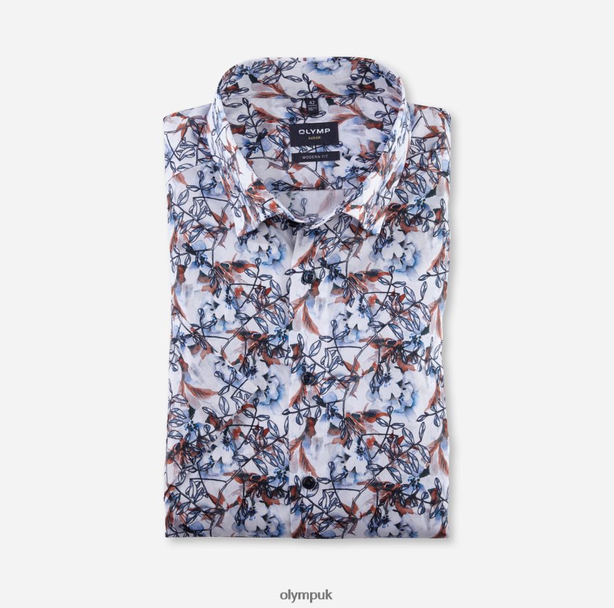 Clothing OLYMP Luxor Modern Fit, Business Shirt, Under Button-Down, Mandarin NZ22L1123