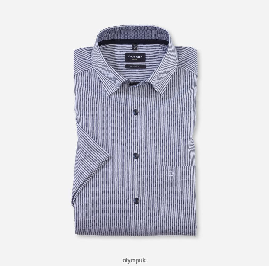 Clothing OLYMP Luxor Modern Fit, Business Shirt, Under Button-Down, Marine NZ22L1237