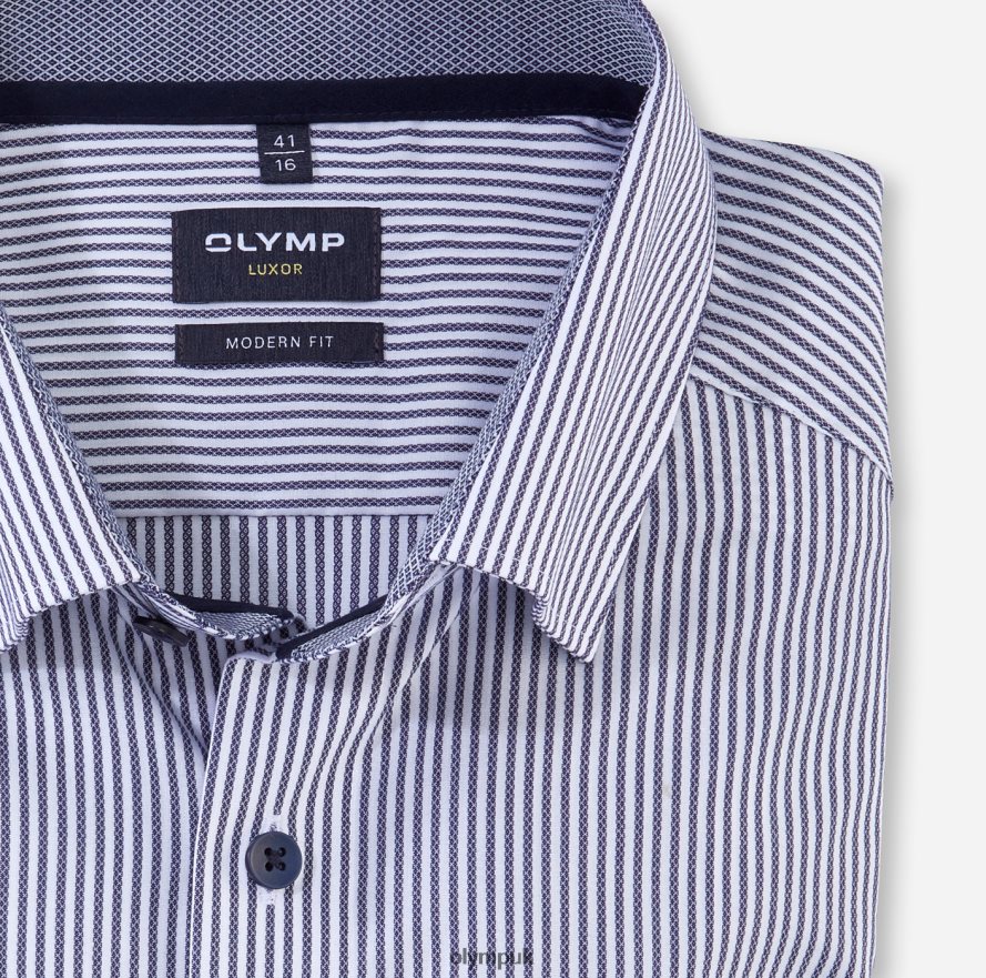Clothing OLYMP Luxor Modern Fit, Business Shirt, Under Button-Down, Marine NZ22L1244