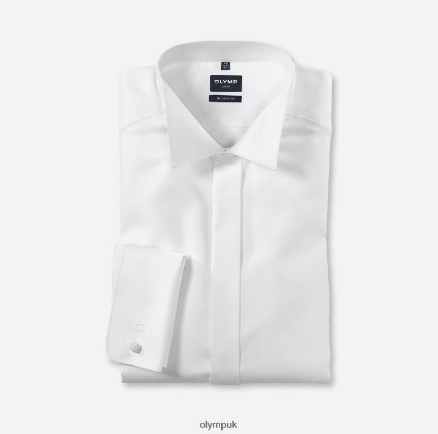 Clothing OLYMP Luxor Modern Fit, Business Shirt, Wing, White NZ22L1028