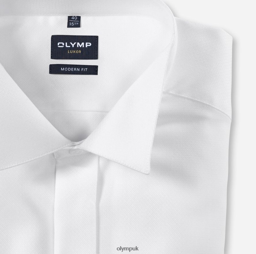 Clothing OLYMP Luxor Modern Fit, Business Shirt, Wing, White NZ22L1028