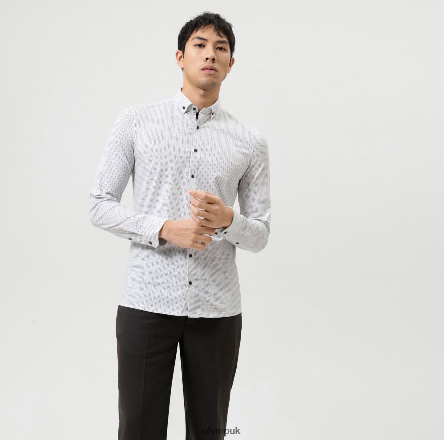 Clothing OLYMP No. Six 24/Seven Super Slim, Business Shirt, Button-Down, Black NZ22L233