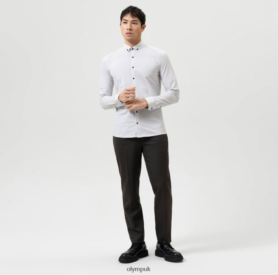 Clothing OLYMP No. Six 24/Seven Super Slim, Business Shirt, Button-Down, Black NZ22L233