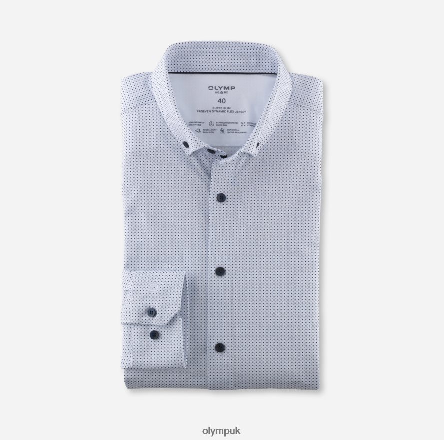 Clothing OLYMP No. Six 24/Seven Super Slim, Business Shirt, Button-Down, Bleu NZ22L89