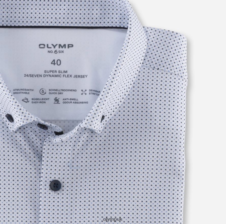 Clothing OLYMP No. Six 24/Seven Super Slim, Business Shirt, Button-Down, Bleu NZ22L89
