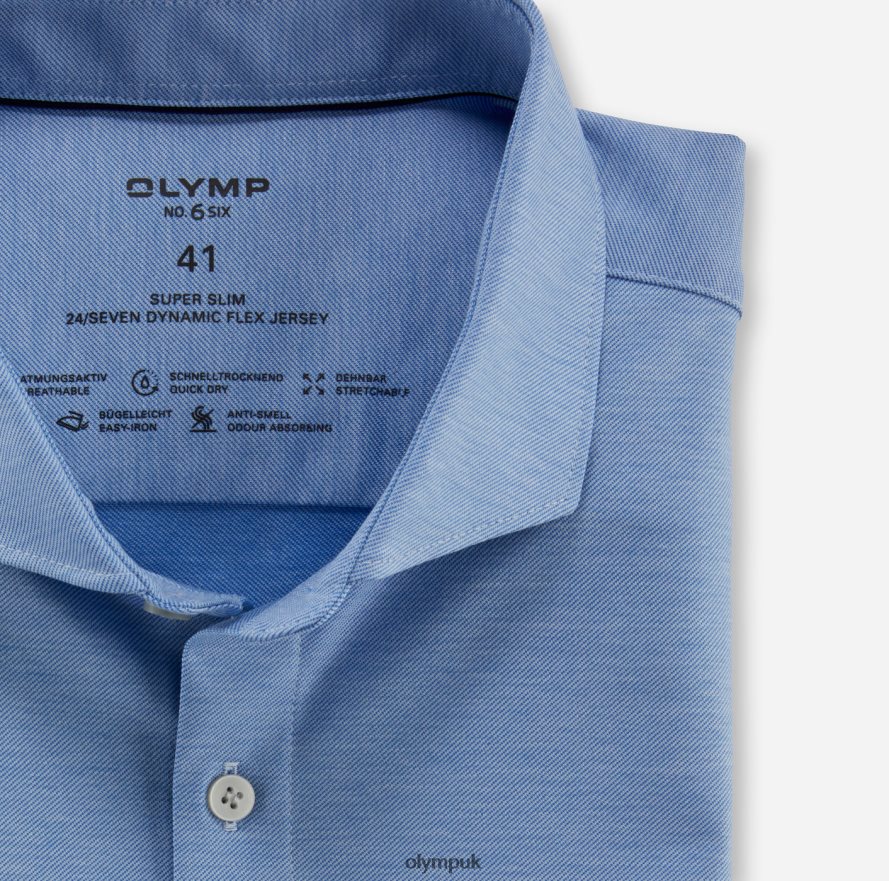 Clothing OLYMP No. Six 24/Seven Super Slim, Business Shirt, Cutaway, Blue NZ22L226