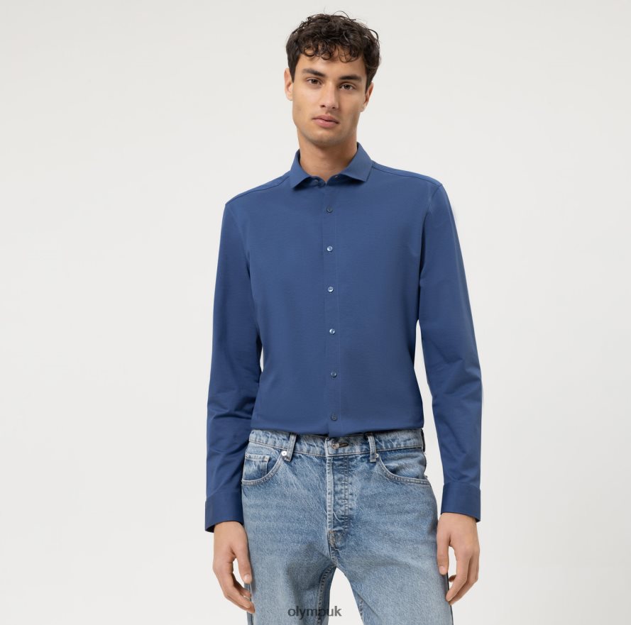 Clothing OLYMP No. Six 24/Seven Super Slim, Business Shirt, Cutaway, Marine NZ22L25