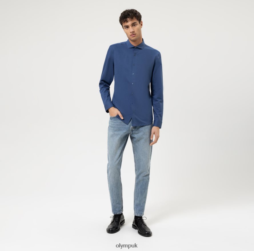 Clothing OLYMP No. Six 24/Seven Super Slim, Business Shirt, Cutaway, Marine NZ22L25