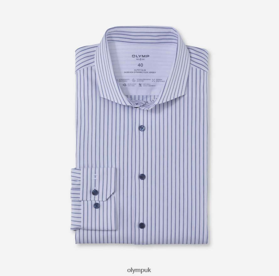 Clothing OLYMP No. Six 24/Seven Super Slim, Business Shirt, Cutaway, Royal NZ22L22