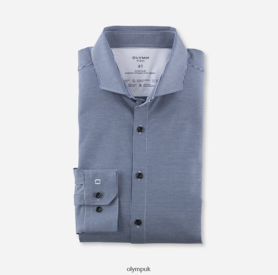 Clothing OLYMP No. Six 24/Seven Super Slim, Business Shirt, Cutaway, Royal NZ22L88