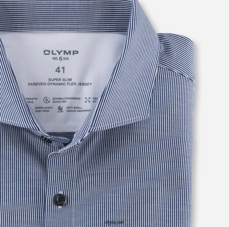 Clothing OLYMP No. Six 24/Seven Super Slim, Business Shirt, Cutaway, Royal NZ22L88