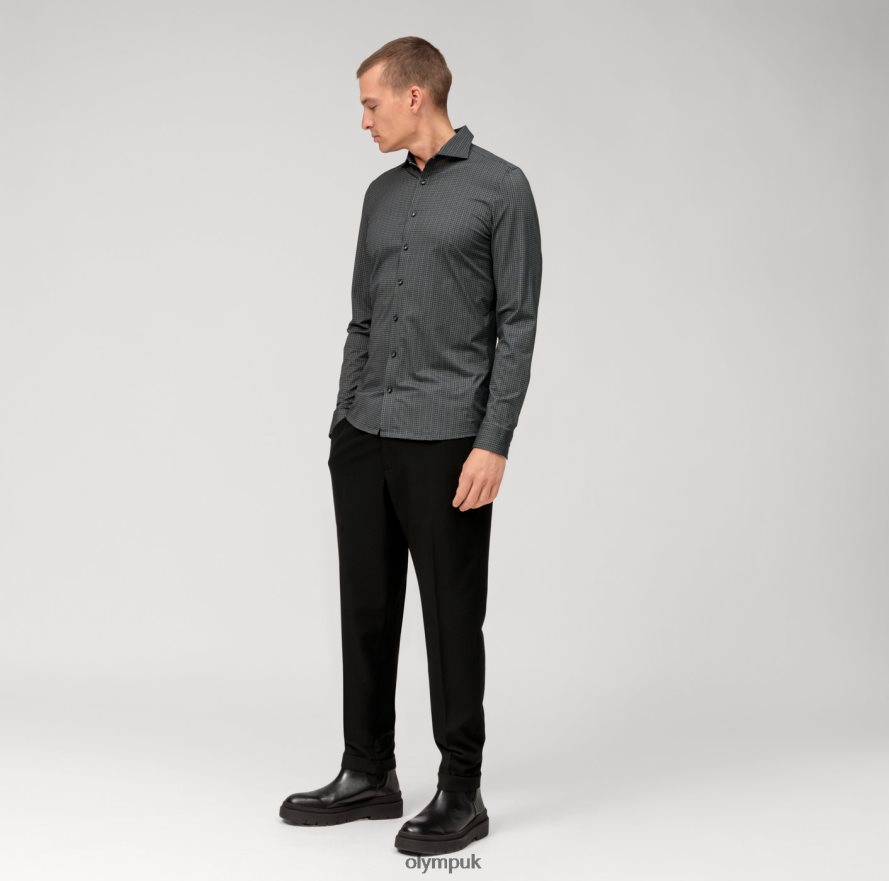Clothing OLYMP No. Six 24/Seven Super Slim, Business Shirt, Kent, Black NZ22L100