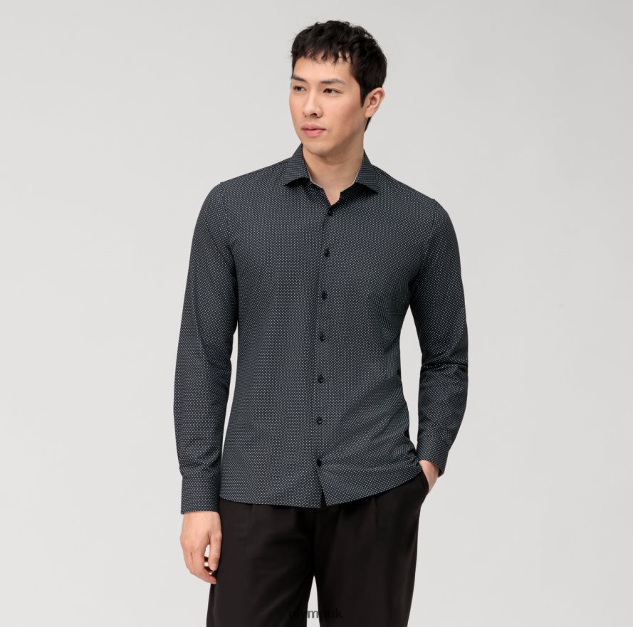 Clothing OLYMP No. Six 24/Seven Super Slim, Business Shirt, Kent, Black NZ22L124