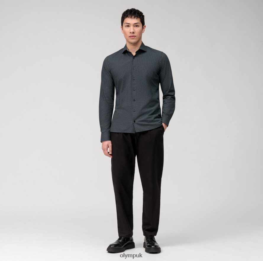 Clothing OLYMP No. Six 24/Seven Super Slim, Business Shirt, Kent, Black NZ22L124