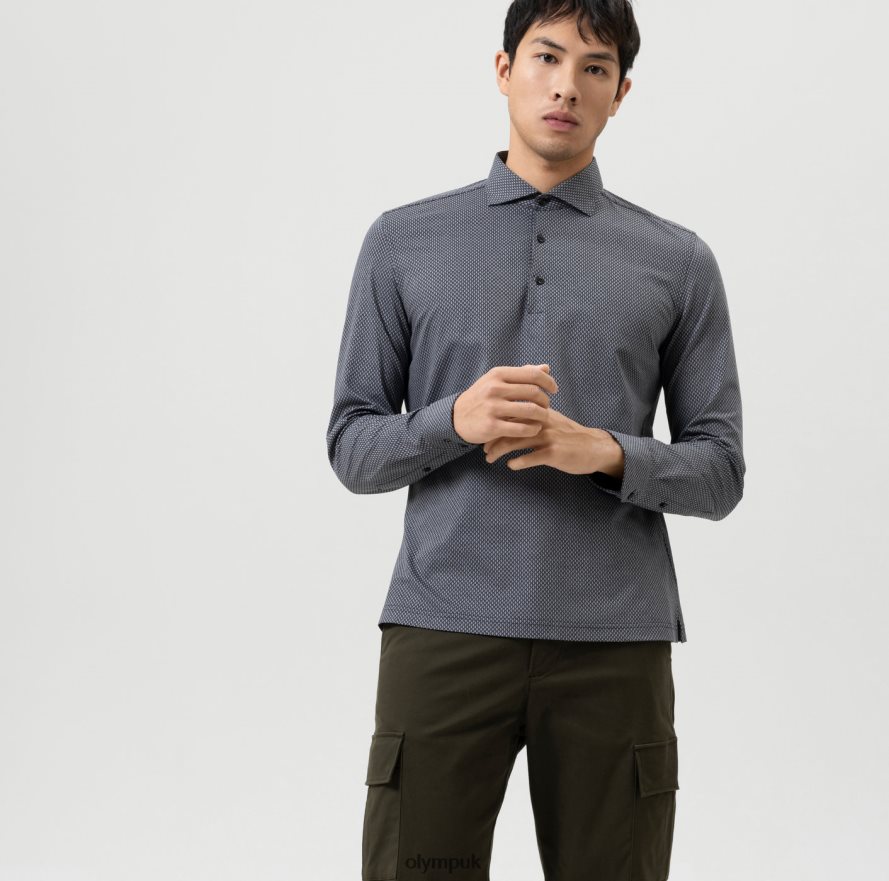 Clothing OLYMP No. Six 24/Seven Super Slim, Business Shirt, Kent, Black NZ22L97