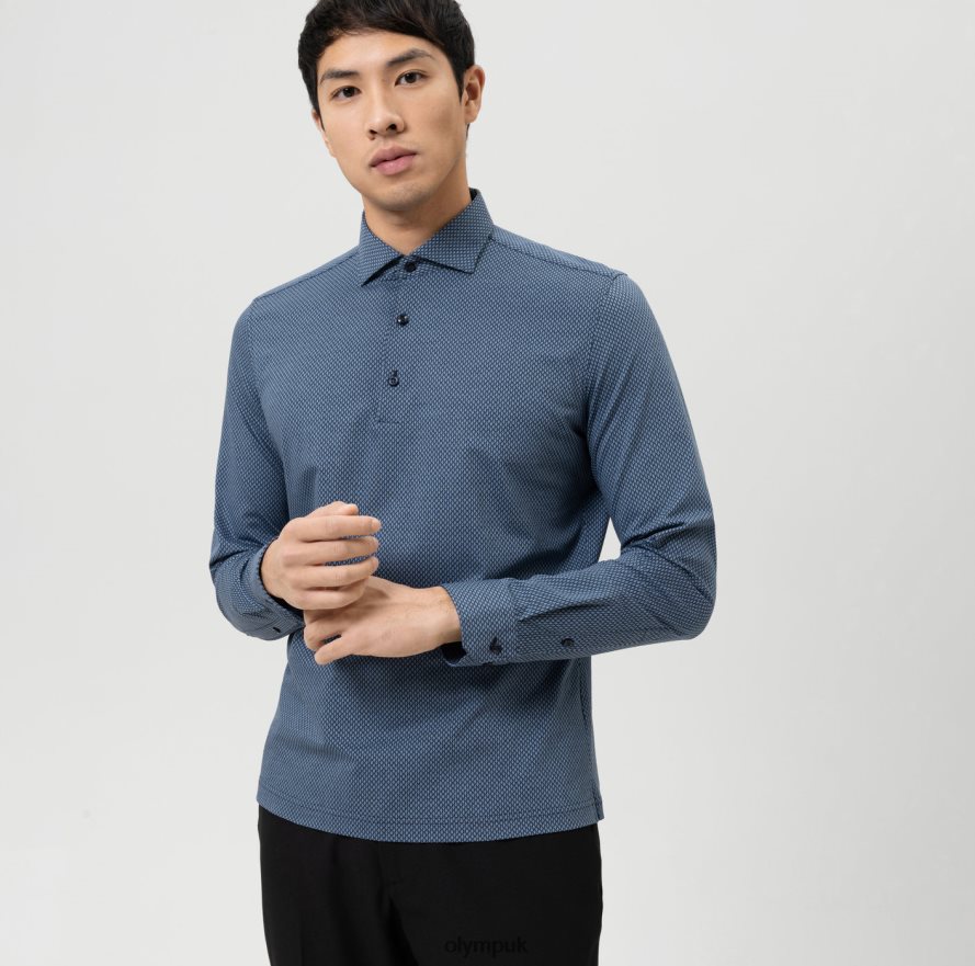 Clothing OLYMP No. Six 24/Seven Super Slim, Business Shirt, Kent, Bleu NZ22L154