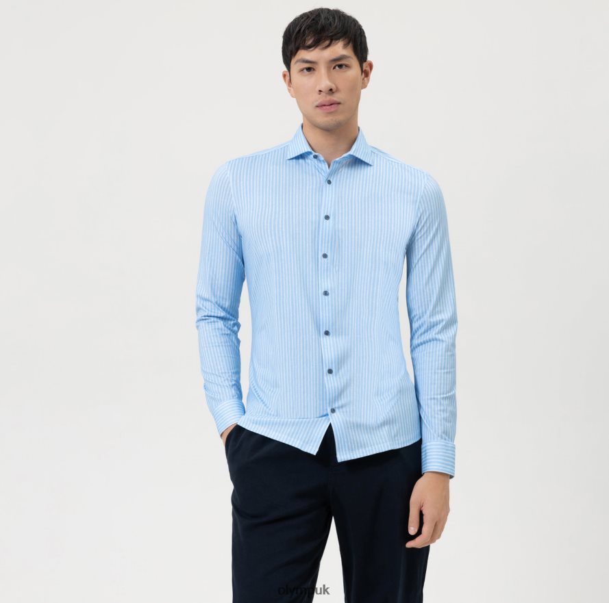 Clothing OLYMP No. Six 24/Seven Super Slim, Business Shirt, Kent, Bleu NZ22L5