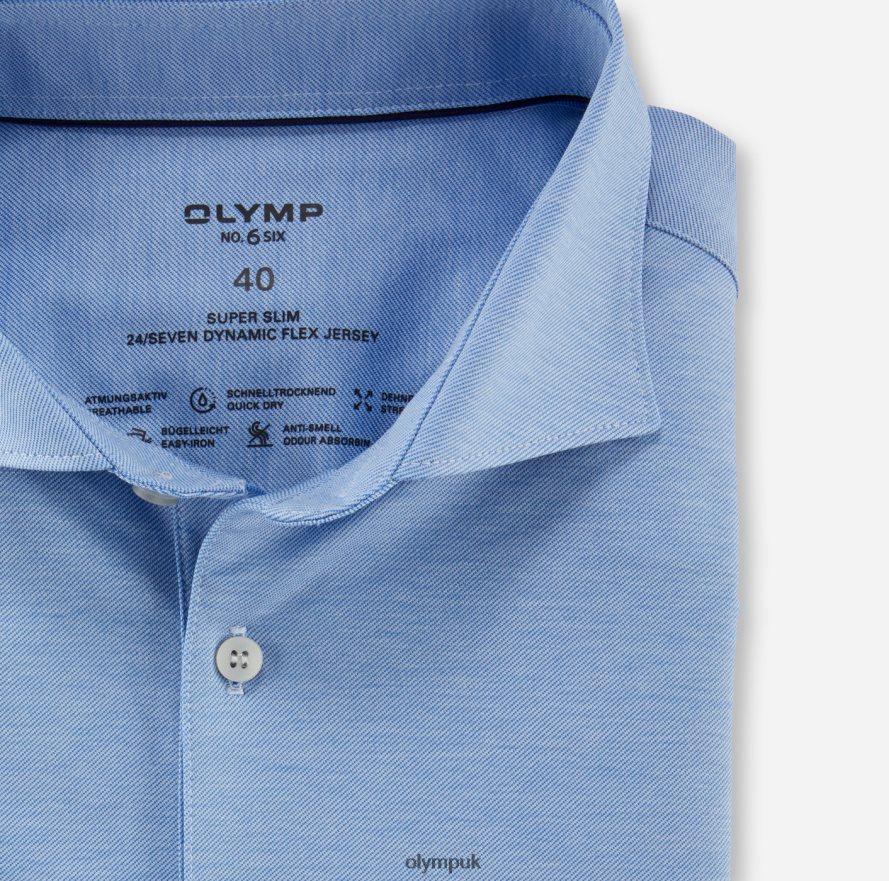 Clothing OLYMP No. Six 24/Seven Super Slim, Business Shirt, Kent, Blue NZ22L9