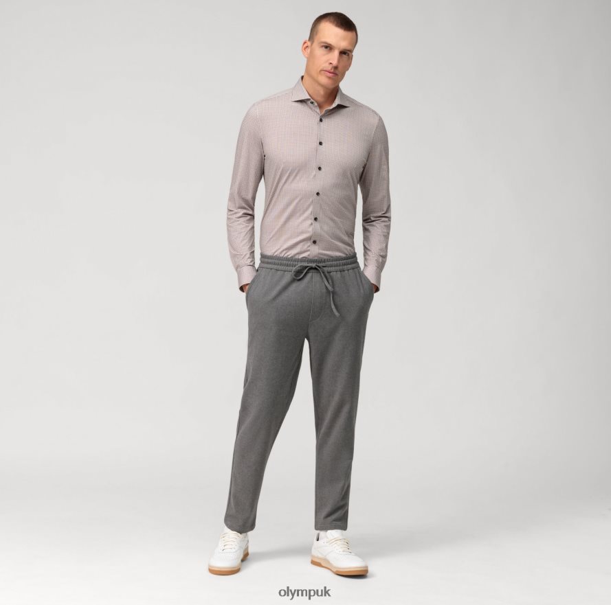 Clothing OLYMP No. Six 24/Seven Super Slim, Business Shirt, Kent, Dark Red NZ22L116