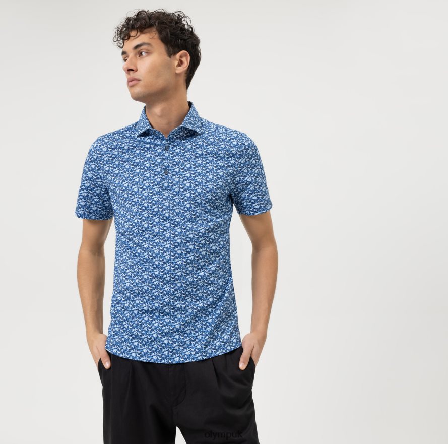 Clothing OLYMP No. Six 24/Seven Super Slim, Business Shirt, Kent, Marine NZ22L176