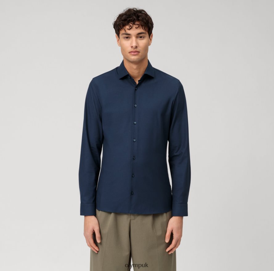 Clothing OLYMP No. Six 24/Seven Super Slim, Business Shirt, Kent, Marine NZ22L21