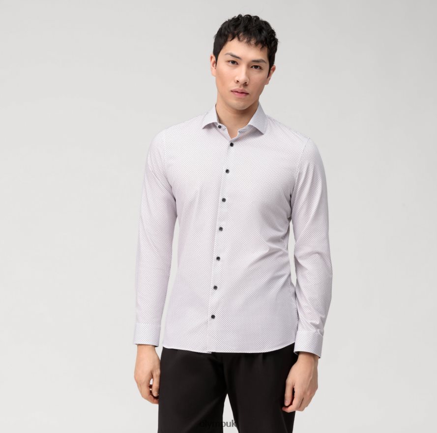 Clothing OLYMP No. Six 24/Seven Super Slim, Business Shirt, Kent, Mauve NZ22L123