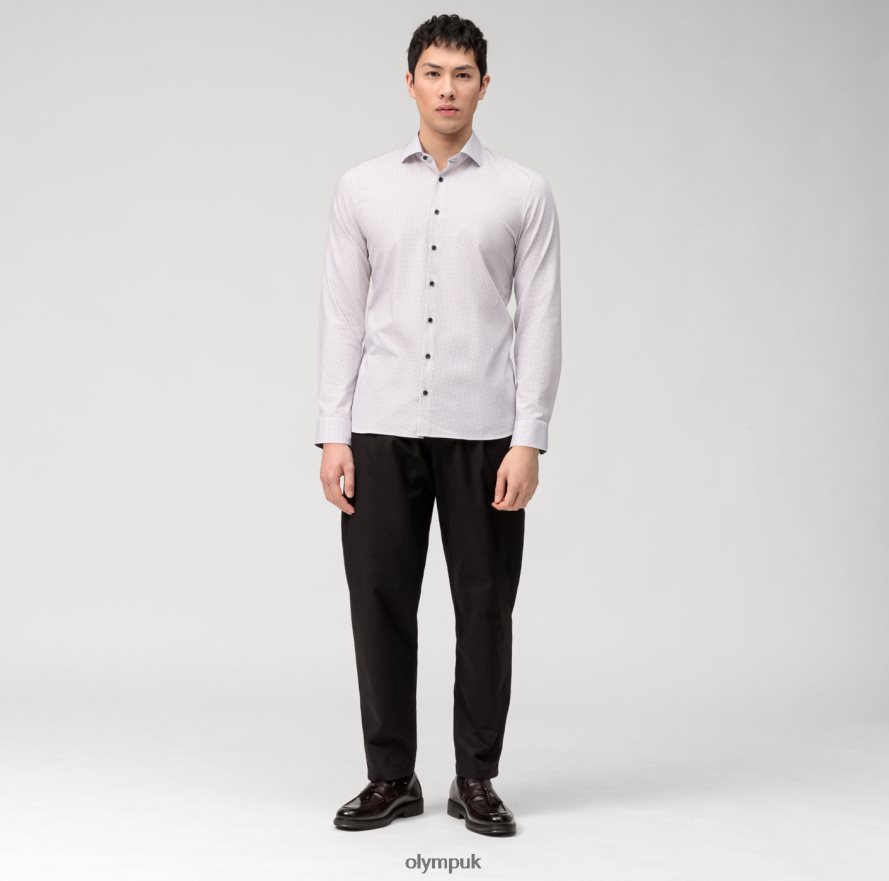 Clothing OLYMP No. Six 24/Seven Super Slim, Business Shirt, Kent, Mauve NZ22L123