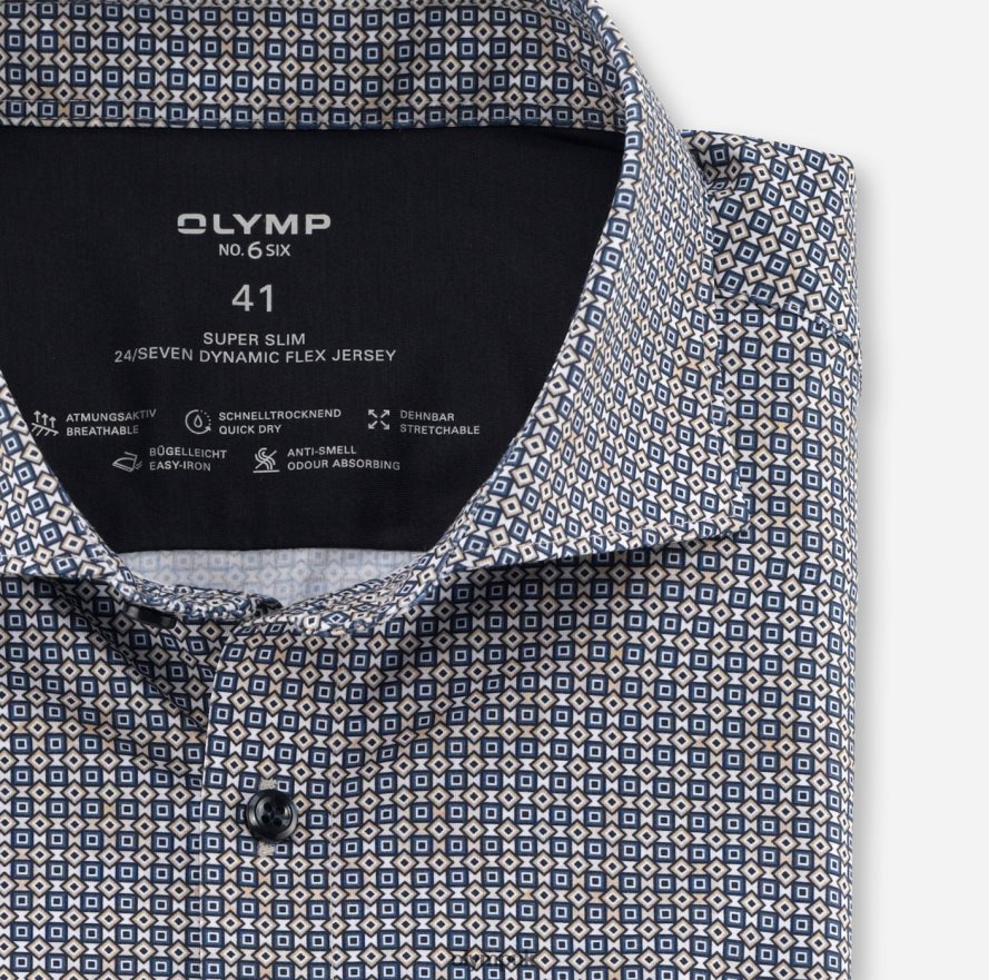 Clothing OLYMP No. Six 24/Seven Super Slim, Business Shirt, Kent, Natural NZ22L155