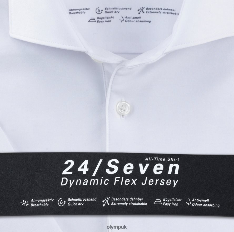 Clothing OLYMP No. Six 24/Seven Super Slim, Business Shirt, Kent, White NZ22L261