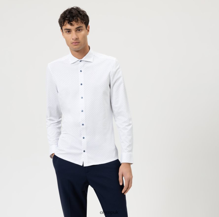 Clothing OLYMP No. Six 24/Seven Super Slim, Business Shirt, Kent, White NZ22L6