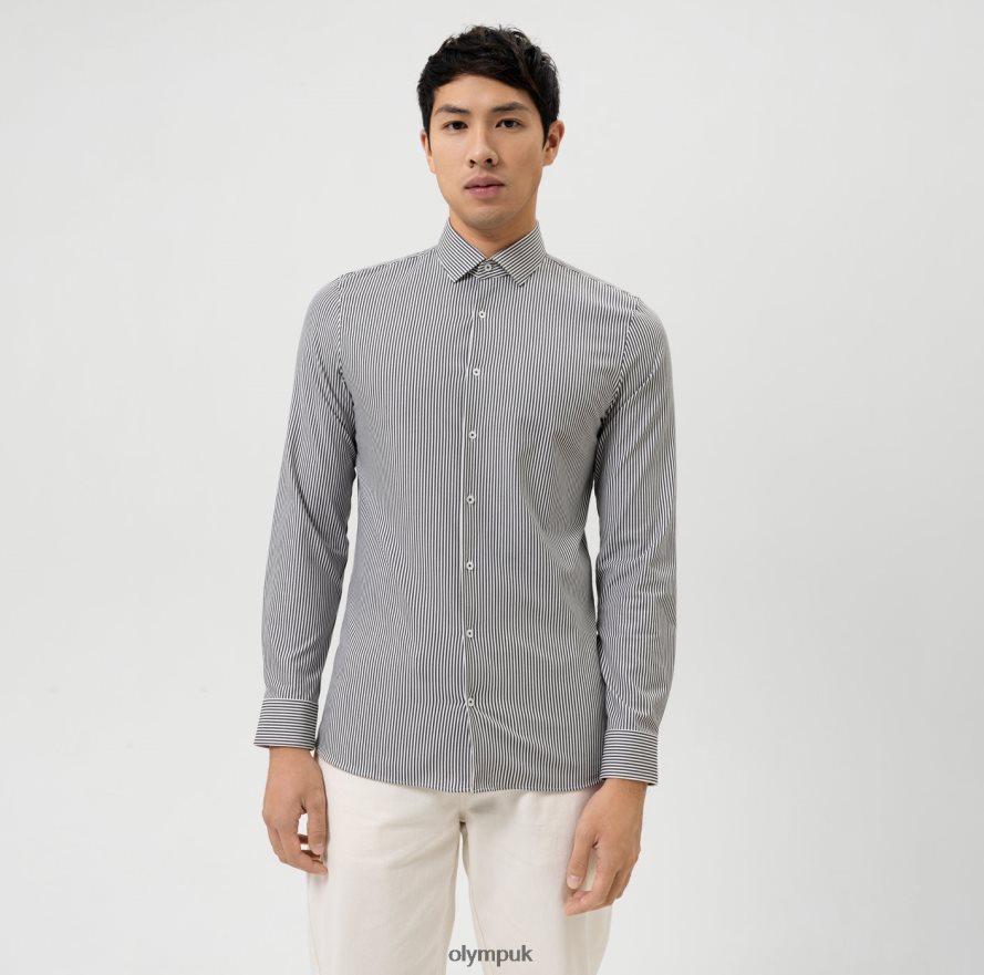 Clothing OLYMP No. Six 24/Seven Super Slim, Business Shirt, Modern Kent, Black NZ22L12