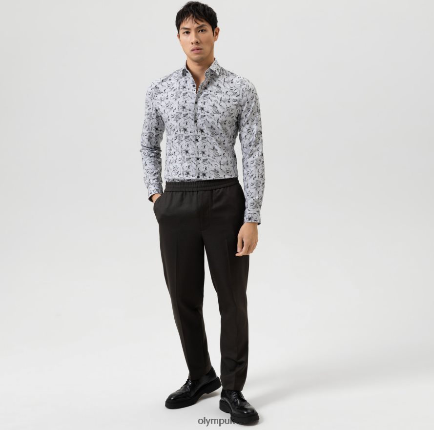 Clothing OLYMP No. Six 24/Seven Super Slim, Business Shirt, Modern Kent, Black NZ22L213