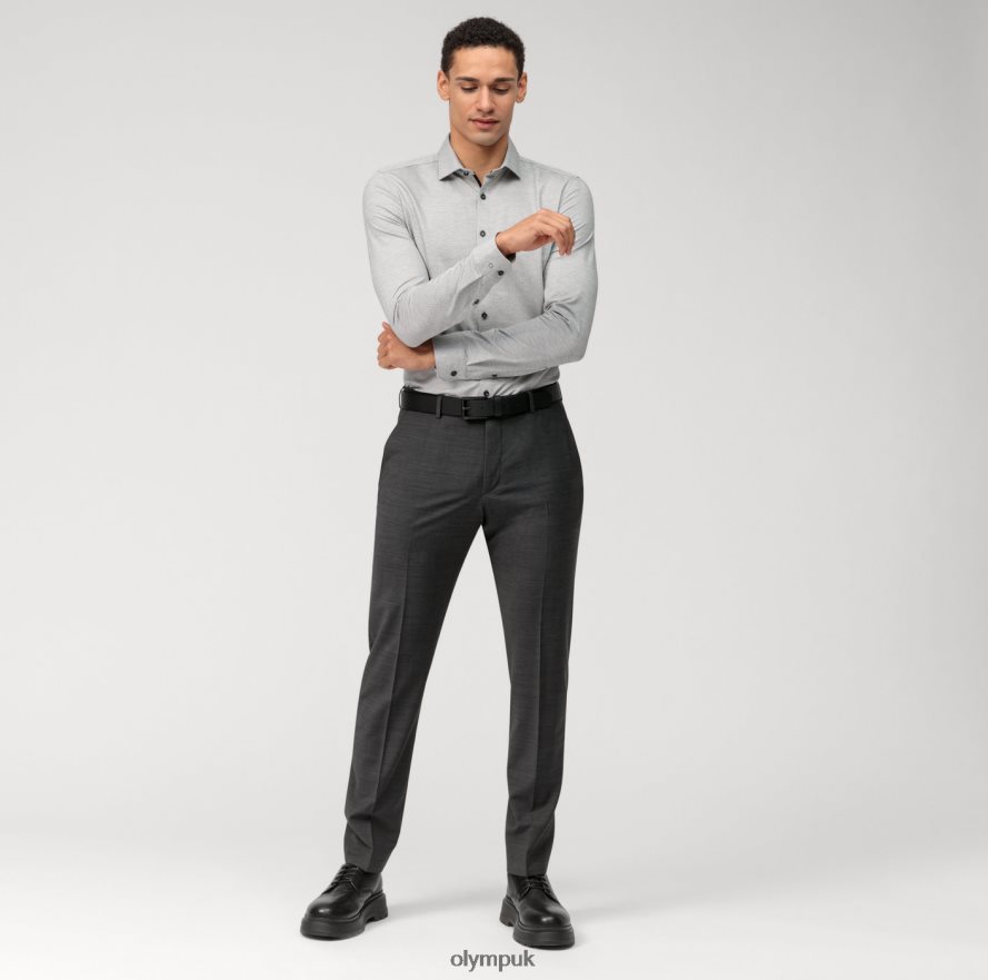 Clothing OLYMP No. Six 24/Seven Super Slim, Business Shirt, Modern Kent, Black NZ22L46