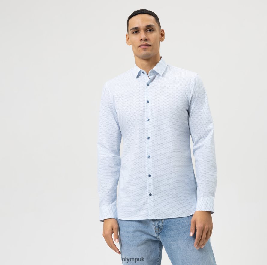Clothing OLYMP No. Six 24/Seven Super Slim, Business Shirt, Modern Kent, Bleu NZ22L191