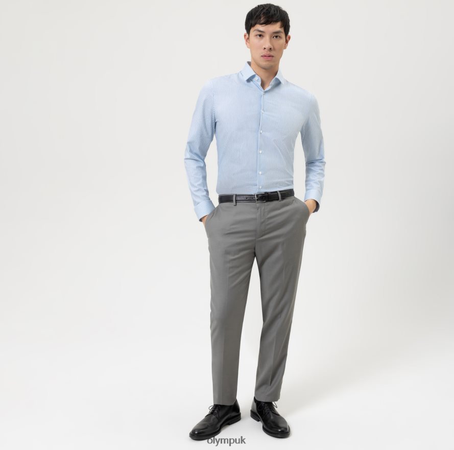Clothing OLYMP No. Six 24/Seven Super Slim, Business Shirt, Modern Kent, Bleu NZ22L271