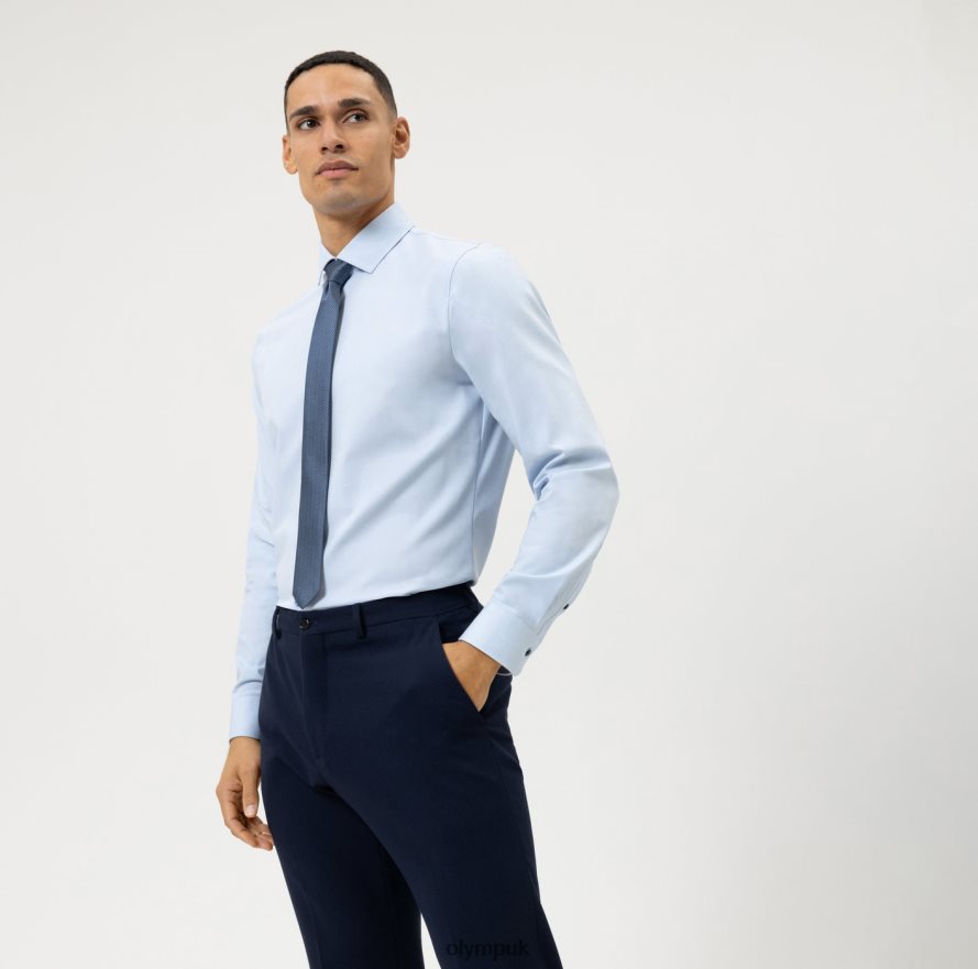 Clothing OLYMP No. Six 24/Seven Super Slim, Business Shirt, Modern Kent, Bleu NZ22L98