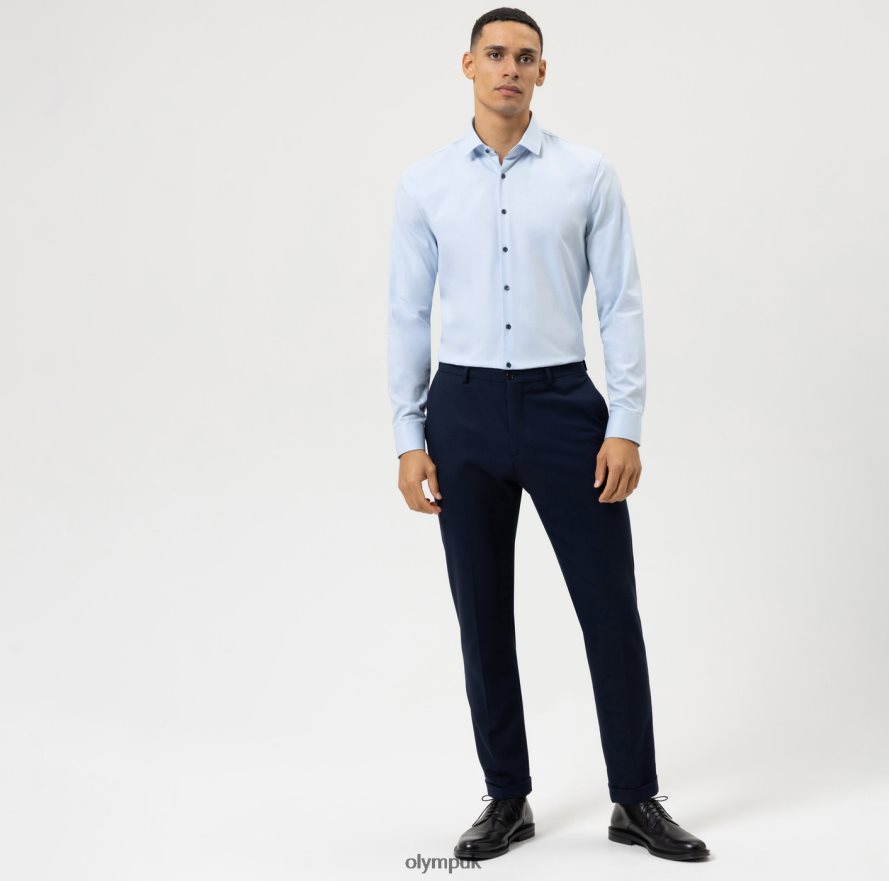 Clothing OLYMP No. Six 24/Seven Super Slim, Business Shirt, Modern Kent, Bleu NZ22L98