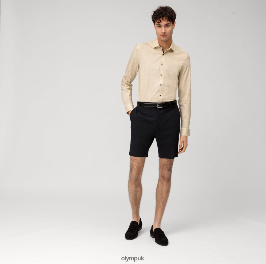 Clothing OLYMP No. Six 24/Seven Super Slim, Business Shirt, Modern Kent, Brass NZ22L149