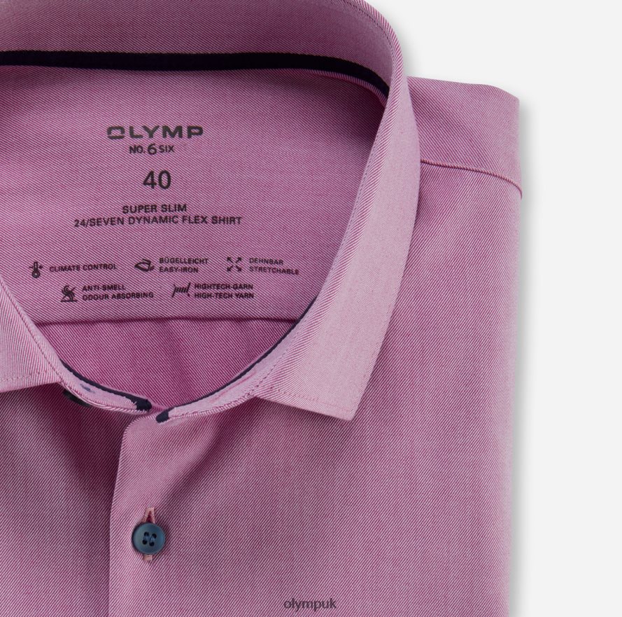Clothing OLYMP No. Six 24/Seven Super Slim, Business Shirt, Modern Kent, Fuchsia NZ22L181