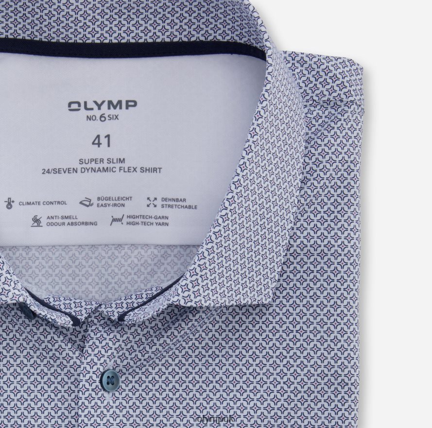 Clothing OLYMP No. Six 24/Seven Super Slim, Business Shirt, Modern Kent, Fuchsia NZ22L234